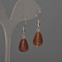 Earrings Carnelian Drop 10x15mm+-, length 35mm+-