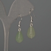 Earrings Jade Drop 10x15mm+-, length 35mm+