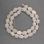 Natural Stone Beads White Quartz Faceted, 8×11mm diameter, 35cm length