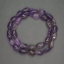 Amethyst Beads Tumbled Natural Stone, 9-14×9-11 mm diameter, string length 39 cm