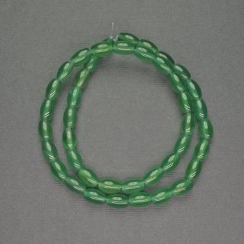Chrysoprase Barrel Beads, 6×9 mm, natural stone, 38 cm length