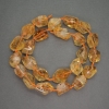 Natural Citrine Beads, Faceted Rondelle Shape, 10x15 mm, 42 cm length