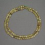 Natural Green Garnet Beads, faceted coin shape, 4x2 mm, length 40 cm