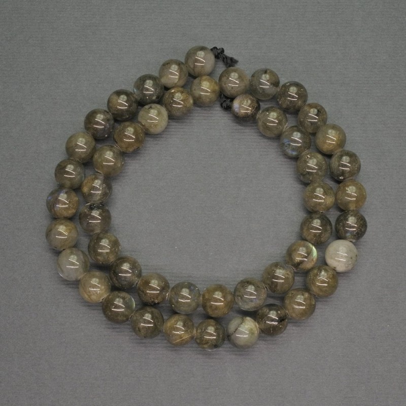 Natural Labradorite Beads Smooth Sphere 8mm Diameter, 39cm Length