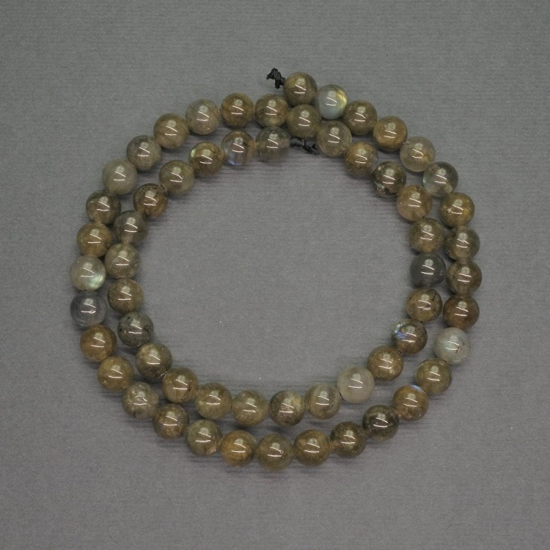 Natural Labrodorite Beads, Smooth Round 6mm, 39cm Length