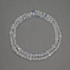 Natural gemstone Topaz beads small faceted cube diameter 4mm±, length 39cm±
