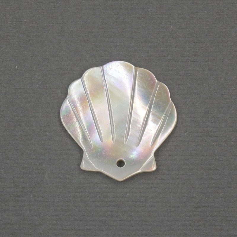 Pendant with Natural Mother-of-Pearl, Shell 22x22mm
