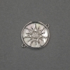 Sun Connector with natural mother-of-pearl 18×22×3mm± silver metal