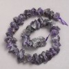 Raw Amethyst Beads on Thread, Gallotka Shape, 10x18 mm, length about 42 cm