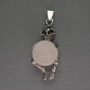 Skeleton Pendant with Mountain Crystal Sphere, diameter 16mm± 20x50mm+