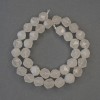 White Quartz Faceted Beads, 10x9mm, on thread, 37cm length