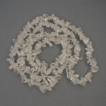 Beads Mountain Crystal Chip 7-10×2-3 mm ± on fishing line, length 80 cm+