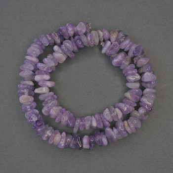 Amethyst Beads Chip 10x3mm on Thread, 39cm+ length