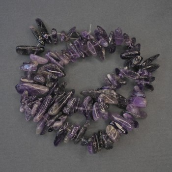 Amethyst Bead Chip 14-20×3-6 mm ± on thread, 40 cm length