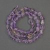Amethyst Beads on Thread, faceted, diameter 6-10×5-8 mm, length 40 cm +