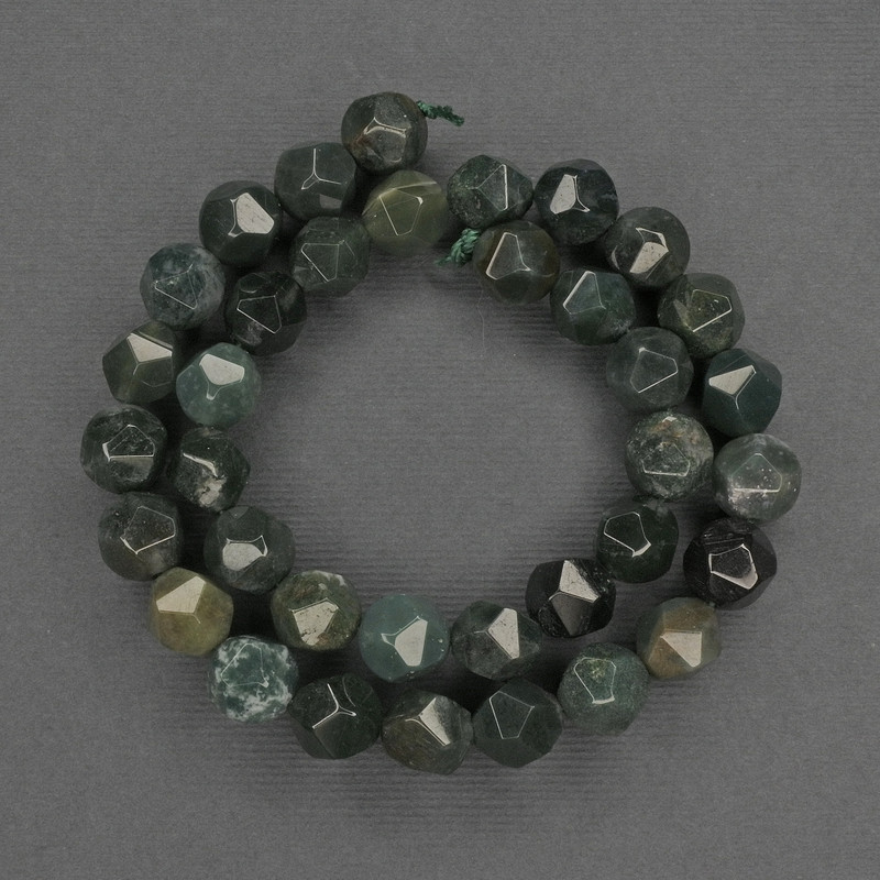 Green Jasper Beads Multistrand, 10mm± Bead Diameter, on Thread 37cm+