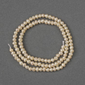 Freshwater Pearl Beads 3–3.5×3.5–4 mm, on a Thread, 33 cm long