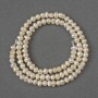 Natural freshwater pearl beads 4x5mm, on a thread, length 36 cm ±