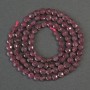 Ruby Beads Granulated Coin Shaped, 3.5 mm ±, length 39 cm ± on thread