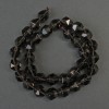 Smoky Topaz Beads, Faceted, 12×10mm, on Thread, 38cm