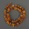 Amber Chip Beads, diameter 9-14×3mm, ± length 39cm on fishing line