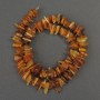 Amber Chip Beads, diameter 9-14×3mm, ± length 39cm on fishing line