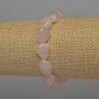 Bracelet Pink Quartz Faceted Beads, 12x10mm, diameter, length 18cm, stretch