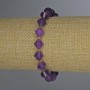 Sugilite Beaded Faceted Diamond Bracelet, 8x8mm diamonds ±, with 3mm beads ±, 18cm length ± stretch