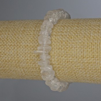 Bracelet Mountain Crystal Faceted, 8-14x4mm+-, length 18cm+- stretch