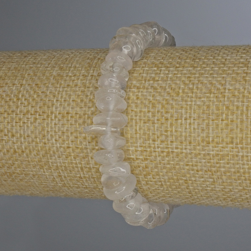 Bracelet Mountain Crystal Faceted, 8-14x4mm+-, length 18cm+- stretch