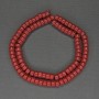 Beads Coral (piece) rondelle, diameter 6×4mm+-, length 40cm+- on thread