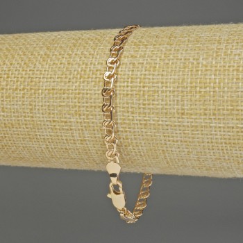 Bracelet Xuping 18K Gold Plating, length 19 cm, thickness 4 mm+
