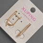 Xuping Earrings, diameter 3mm±, length 24mm±, 18K Gold Plated