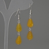 Earrings Tinting Quartz Drop 8x12mm+-, length 50mm+