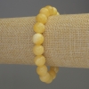 Yellow Agate Smooth Round Bead Bracelet, 10mm diameter +-, Stretch Length 18cm