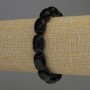 Agate Barrel Bead Bracelet, 14x10mm, stretchy, 18cm