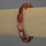 Carnelian Barilo Bracelet, 13x9mm Barrels, 18 cm Elastic Stretch