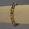 Bracelet Amber Smooth Bead, 8mm diameter, 18cm length, stretch
