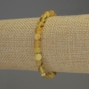 Bracelet Amber smooth bead, diameter 7mm±, length 18cm± stretch