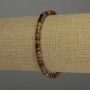 Tiger's Eye Rondelle Bracelet, 4.5×3 mm +/-, 18 cm Stretch