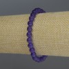 Sugilite Bracelet with Smooth Beads, 6mm diameter ±, 18cm length Stretch