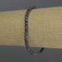 Bracelet Sapphire Faceted Cube, diameter 4mm±, length 18cm stretch