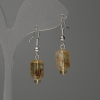 Citrene Faceted Cylindrical Earrings 12×8 mm, ~35 mm length