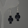 Earrings Aventurine Night of Cairo Smooth Bead 12mm ± Rondelle 8x4mm ±, length 38mm ±
