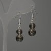 Smoky Quartz Faceted Bead Earrings 8mm+ and 10mm+ with 38mm+ length