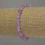 Kunzite Beaded Bracelet, faceted cube, 5x5 mm diameter, 18 cm length, stretch