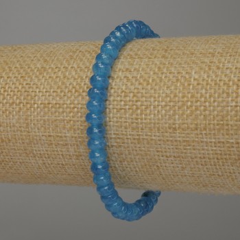 Apatite Rondelle Bracelet, 6x4mm, stretch, 18cm length