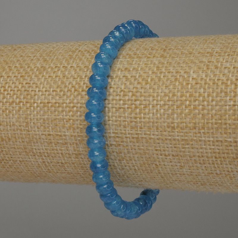 Apatite Rondelle Bracelet, 6x4mm, stretch, 18cm length