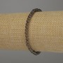 Smoky Quartz Bead Bracelet, smooth round beads 4mm, length 18cm, stretch