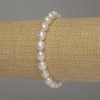 Bracelet with Freshwater Pearls, oval, diameter 8×6 mm ±, length 18 cm (stretch)
